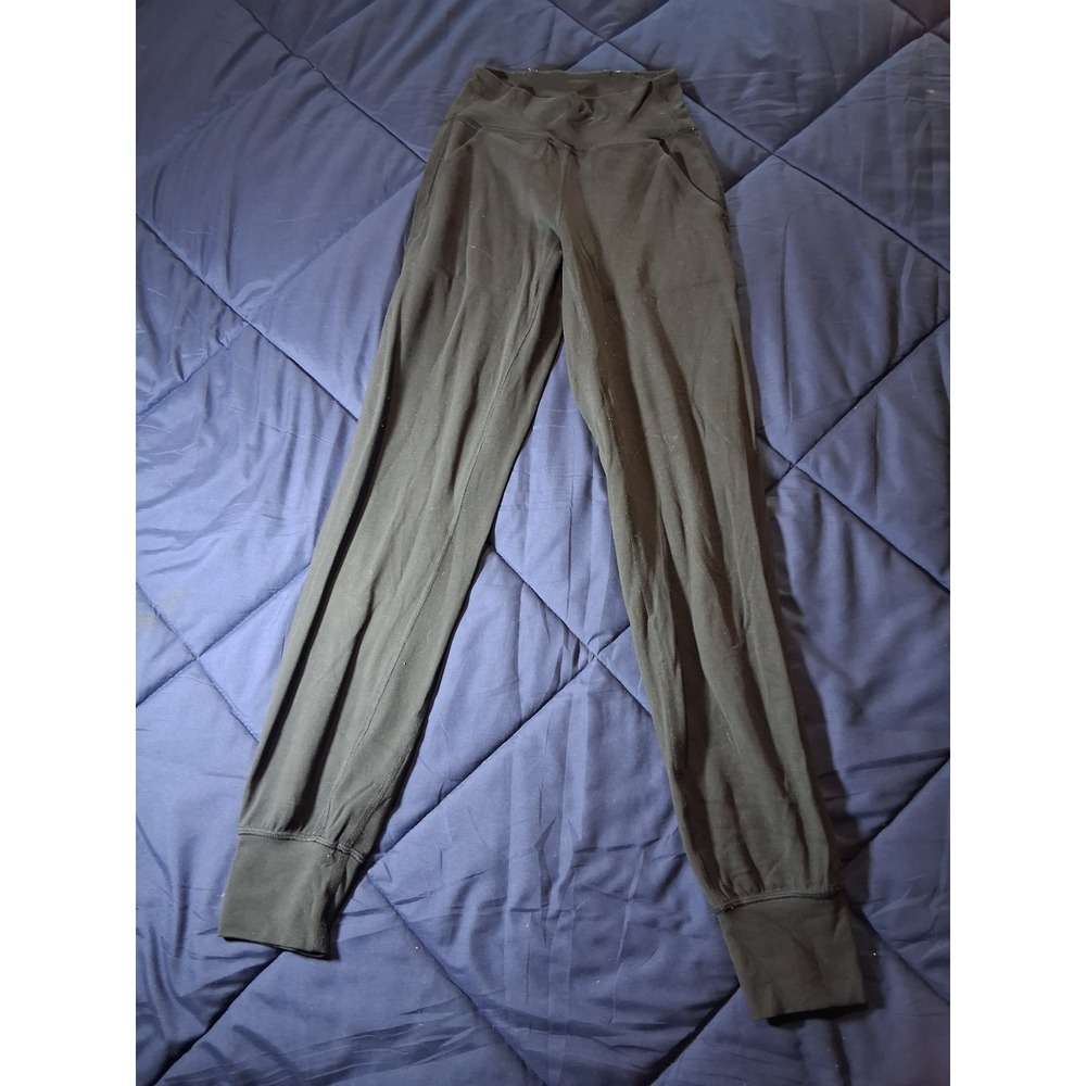 Lululemon Align‎ Jogger Black Nulu High Rise Yoga Pants Size 0 LW5CQDS